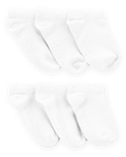 Toddler 6-Pack No-Show Socks, image 1 of 3 slides