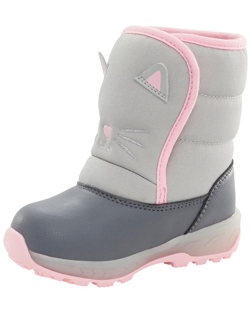 Toddler Cat Light-Up Snow Boots, image 7 of 8 slides