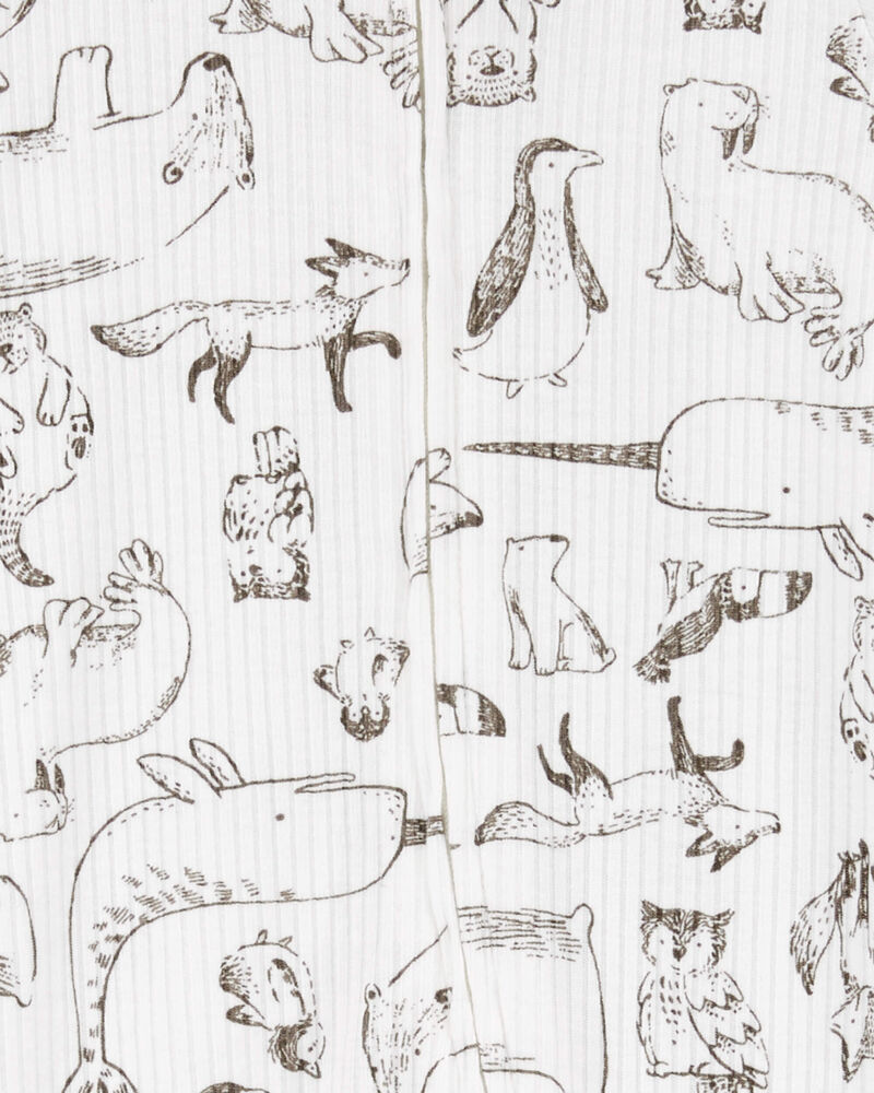 Baby 2-Pack Thermal 2-Way Zip Sleep & Play Pajamas, image 5 of 5 slides