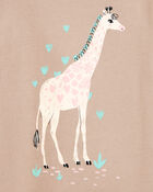 Girls Giraffe Cotton Blend Graphic Tee, image 2 of 3 slides