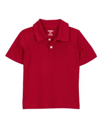 Toddler Pique Uniform Polo Shirt - Red, 