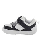 Baby Every Step® First Walker Faux Leather Fashion Sneakers - White/Black, image 6 of 7 slides