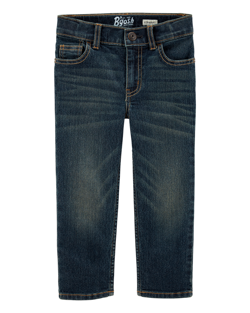 Toddler Faded Dark Wash Straight-Leg Jeans, image 1 of 5 slides