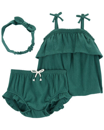 Baby 3-Piece Crinkle Jersey Outfit Set, 