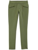 French Terry Jeggings, Olive, hi-res