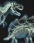 Kid 4-Piece Glow Dinosaur 100% Snug Fit Cotton Pajamas, image 4 of 5 slides