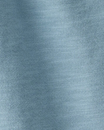 Baby Girl 100% Cotton Wide-Leg Pants - Blue, 