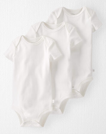 Baby 3-Pack Organic Cotton Rib Bodysuits
, 