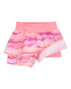 Kid Flowy Tie-Dye Layered Flip Short - Orange/Pink, image 3 of 6 slides