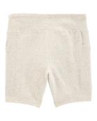 Kid High-Rise Bike Shorts - Cream, image 3 of 5 slides
