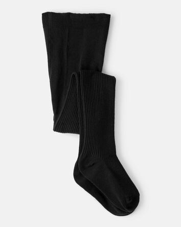 Girls Rib Tights - Black, 