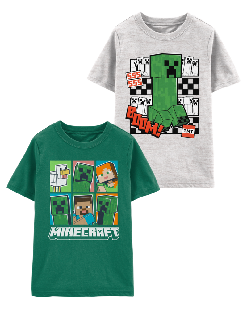 Kid 2-Pack Minecraft® Tees, image 1 of 5 slides