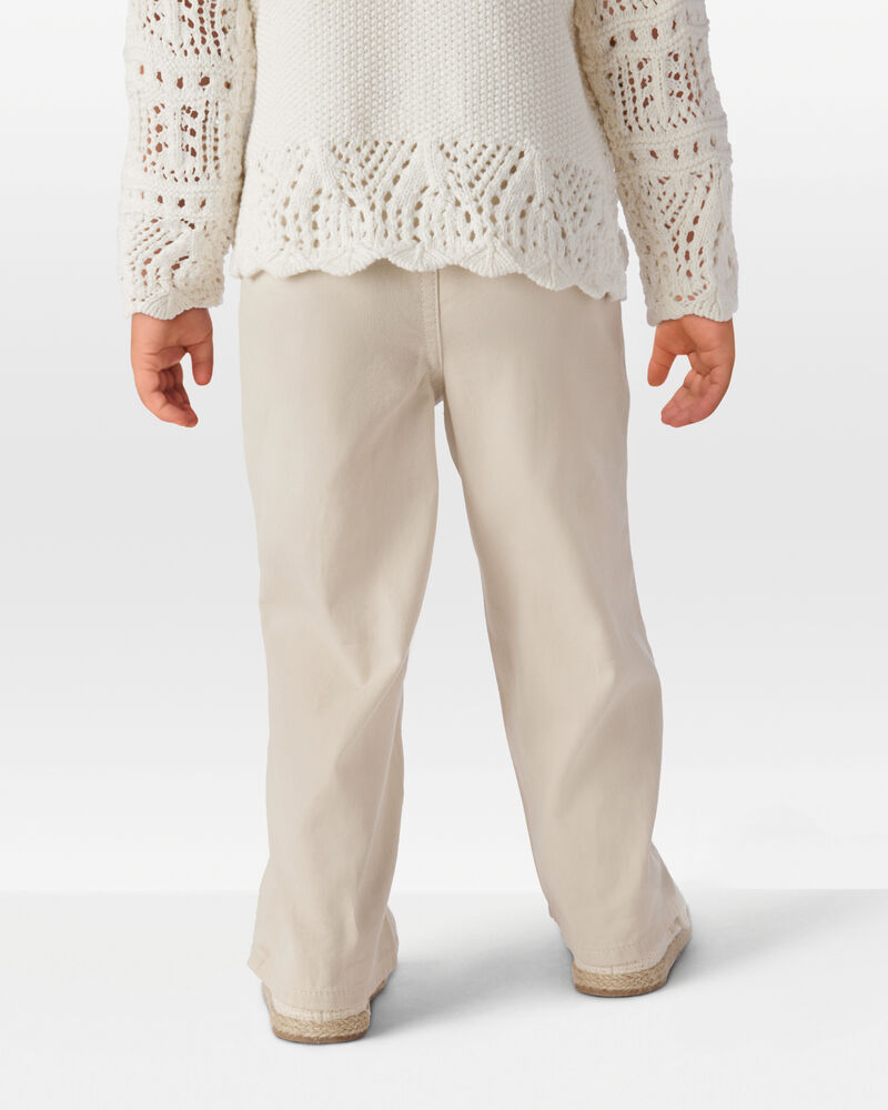 Toddler Pull-On Drawstring Pant - Tan, image 3 of 6 slides