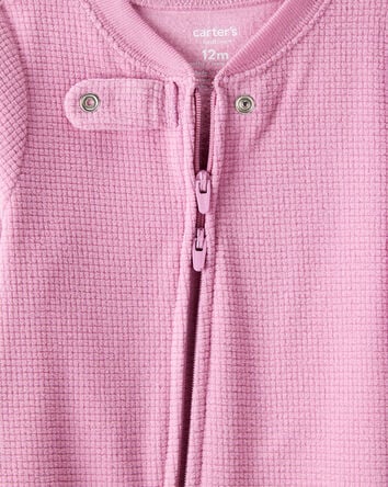 Toddler Girl Fleece Long-Sleeve Snug Fit 1-Piece Pajamas - Pink, 