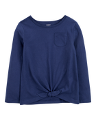 Kid Tie-Front Jersey Tee, image 1 of 3 slides