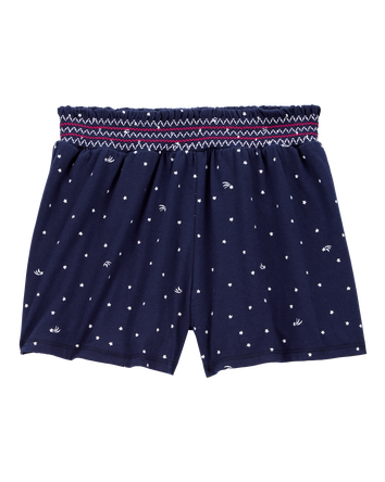 Kid Star Print Flowy Pull-On Shorts, 