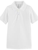 White - Kid Piqué Uniform Polo