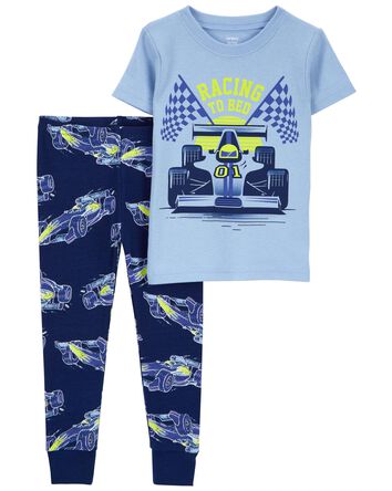Toddler 1-Piece Racing 100% Snug Fit Cotton Pajamas, 