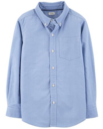 Kid Button-Front Uniform Shirt, 