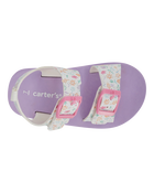 Toddler Casual Floral Sandals - Pink/White, image 4 of 7 slides
