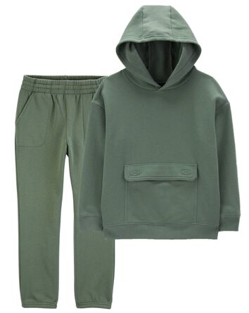 Kid 2-Piece Pullover Fleece Hoodie & Pants Set, 