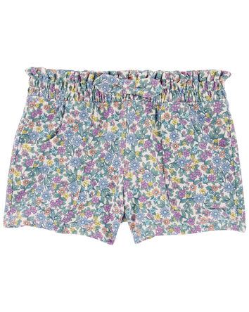 Toddler Floral Print Pull-On Shorts, 