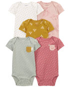 Baby 5-Pack Short-Sleeve Bodysuits, image 1 of 9 slides