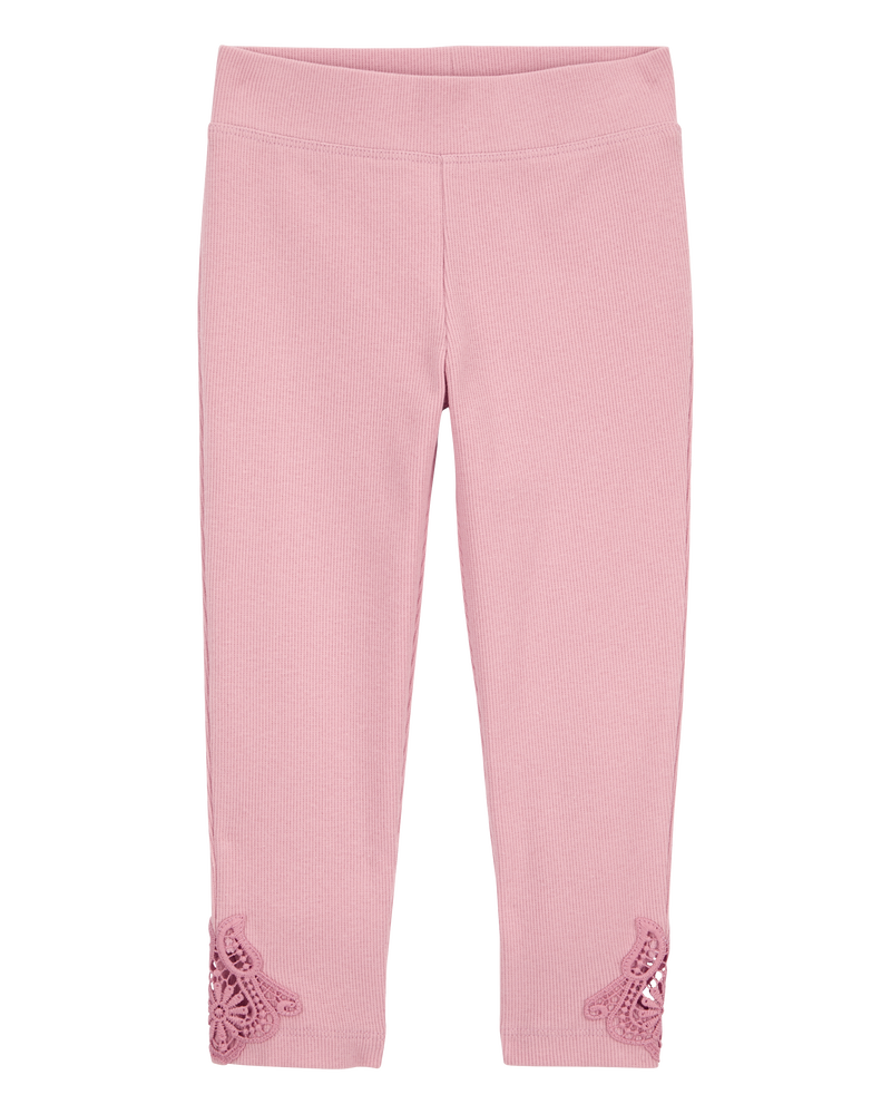Baby Lace Detail Ribbed Leggings
, image 1 of 5 slides