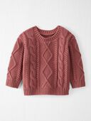 Copper Sky - Baby Organic Cotton Cable Knit Sweater in Copper