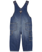 Baby Classic Denim Overalls: Removed Patch Remix, image 2 of 3 slides