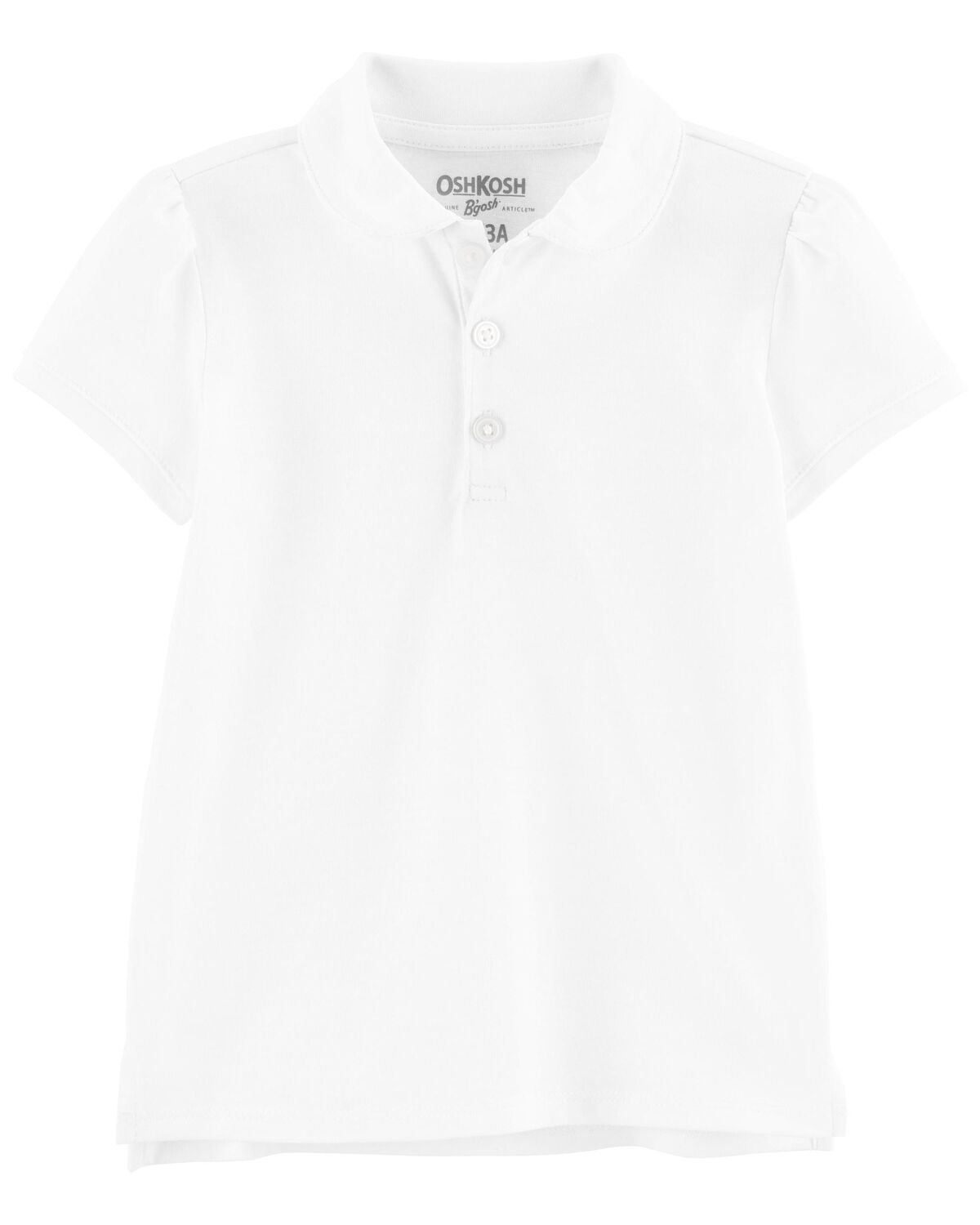 Ivory Toddler Jersey Cotton Uniform Polo