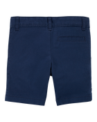 Toddler Blue Flat-Front Shorts, image 2 of 3 slides