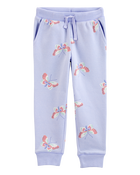 Toddler Butterfly Print Fleece Joggers, image 1 of 4 slides