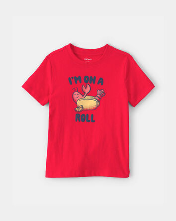 Toddler 'I'm on a Roll' Lobster Graphic Tee - Red, 