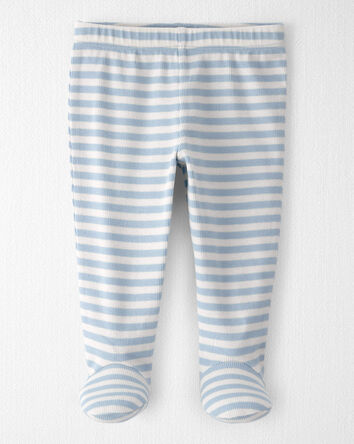 Baby Organic Cotton Footed Pants in Stripes, 