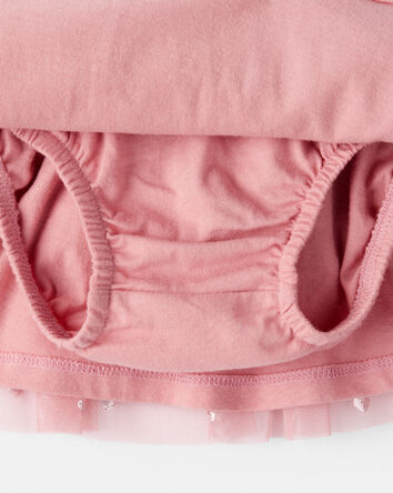 Baby Girl Heart Tulle Skort - Pink, 