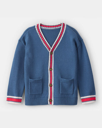 Toddler Boy Long-Sleeve Cardigan - Navy Blue, 