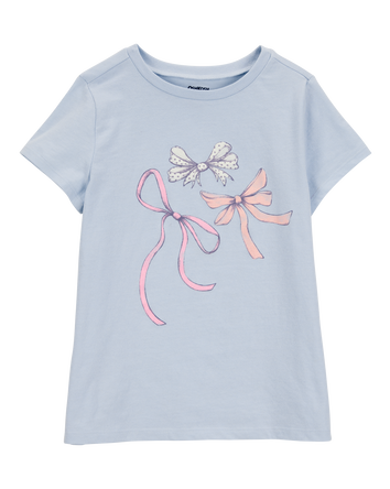 Kid Bow Short-Sleeve Graphic Tee - Blue, 