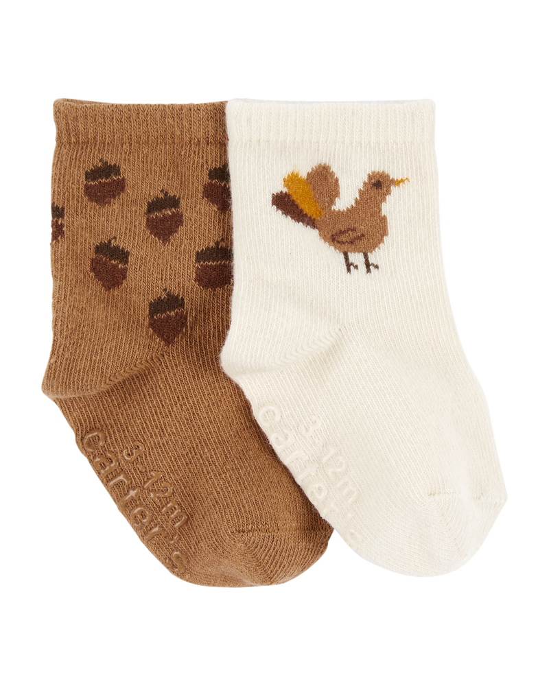Baby 2-Pack Thanksgiving Socks, image 1 of 2 slides