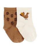 Baby 2-Pack Thanksgiving Socks, image 1 of 2 slides