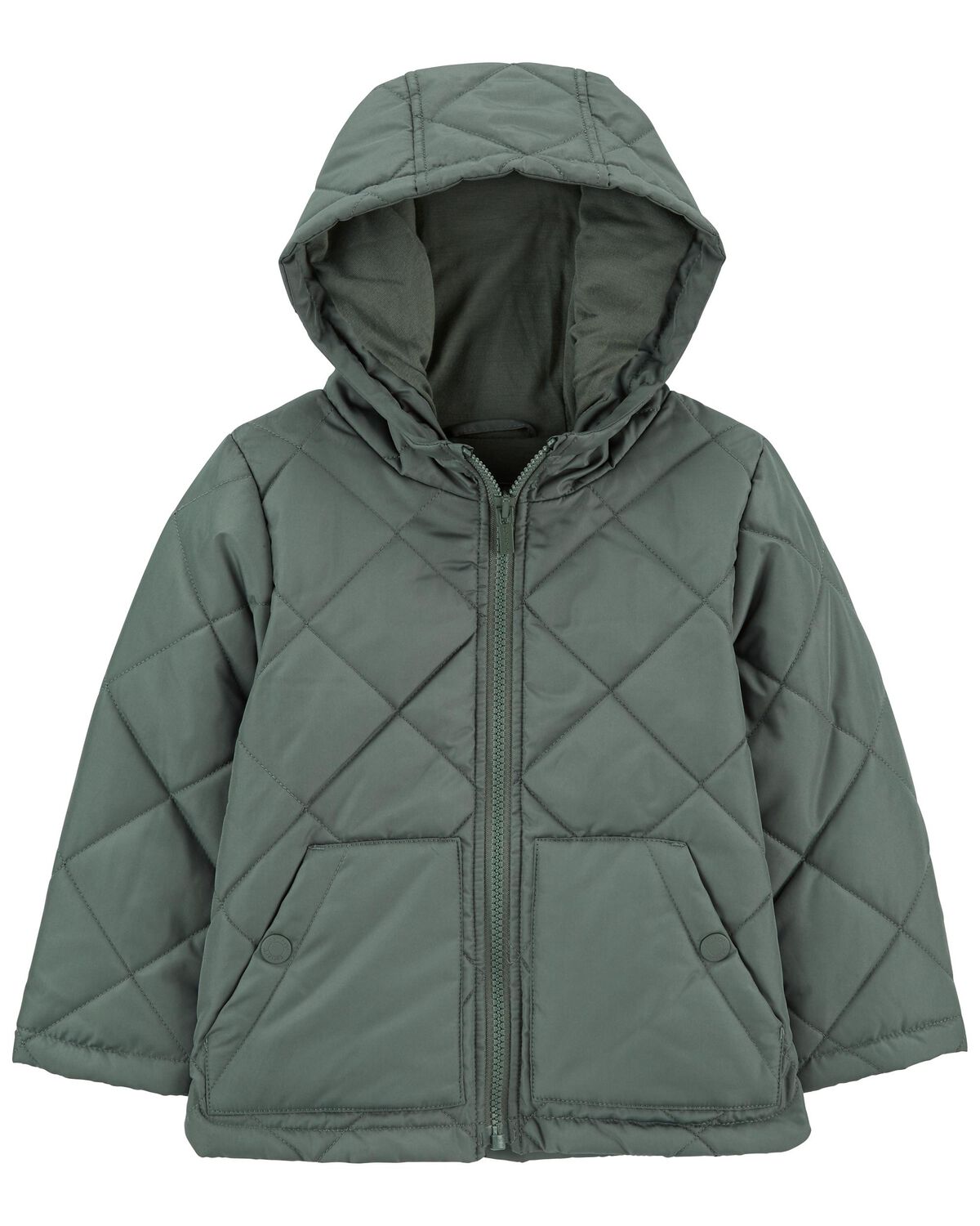 Green Kid Quilted MidWeight Jacket
