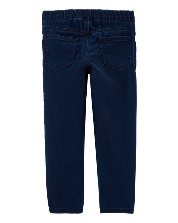 Toddler Dark Wash Elastic-Waist Jeggings, 
