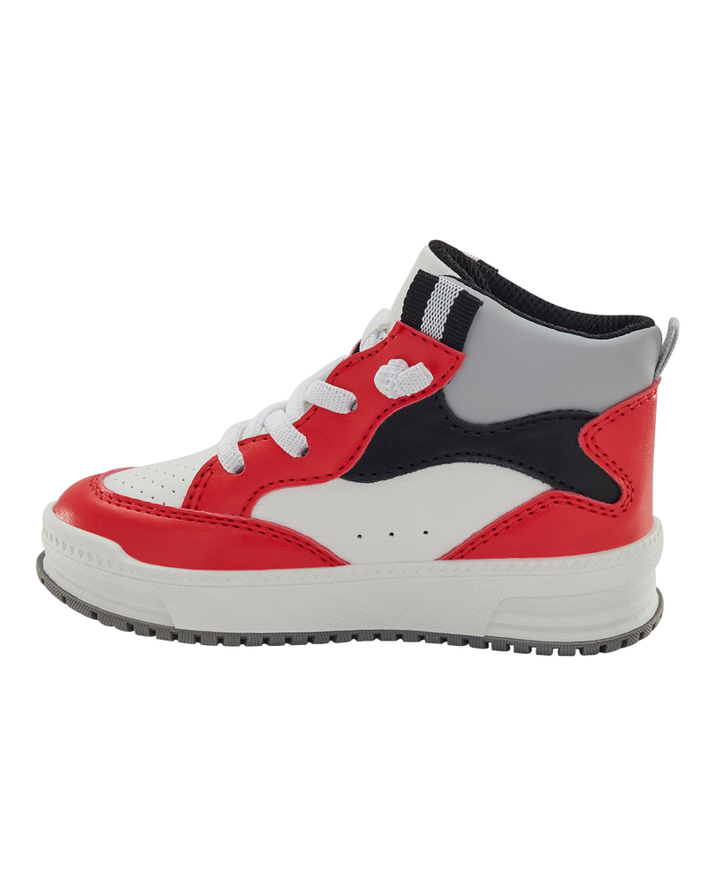 Toddler High-Top Sneakers - Red/White, image 6 of 7 slides