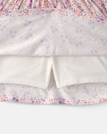 Girls Floral Skort - Pink, 