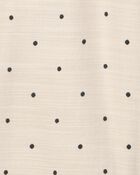 Toddler Polka Dot Short-Sleeve Jumpsuit - Tan, image 2 of 3 slides