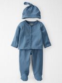 Kirby Blue - Baby 3-Piece Organic Cotton Coming Home Set