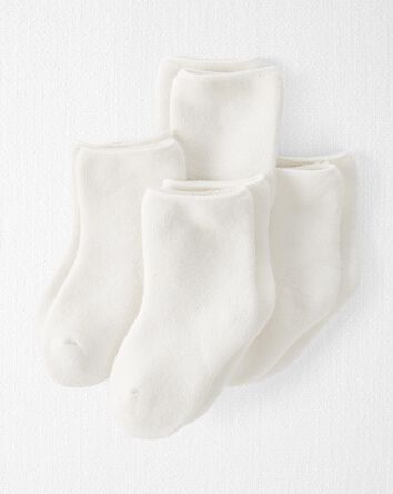Baby 4-Pack Organic Cotton Terry Socks, 