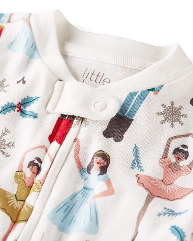 Baby Organic Cotton Holiday Nutcracker Sleep & Play Pajamas, image 2 of 4 slides
