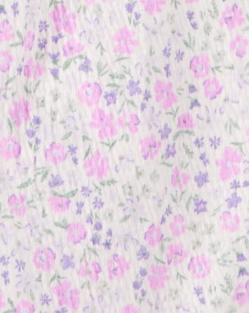 Baby 2-Piece Floral Jumpsuit & Headwrap - Purple, 