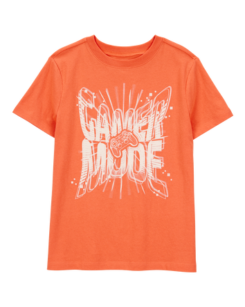 Kid Gamer Mode Short-Sleeve Graphic Tee - Orange, 
